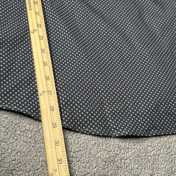 7 Diamonds Shirt Mens XL Gray 4-Way Stretch Liberty Flip Cuff Geometric Button - Picture 15 of 15